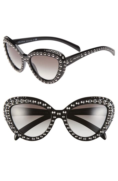 prada cateyes sunglasses|prada cat eye studded sunglasses.